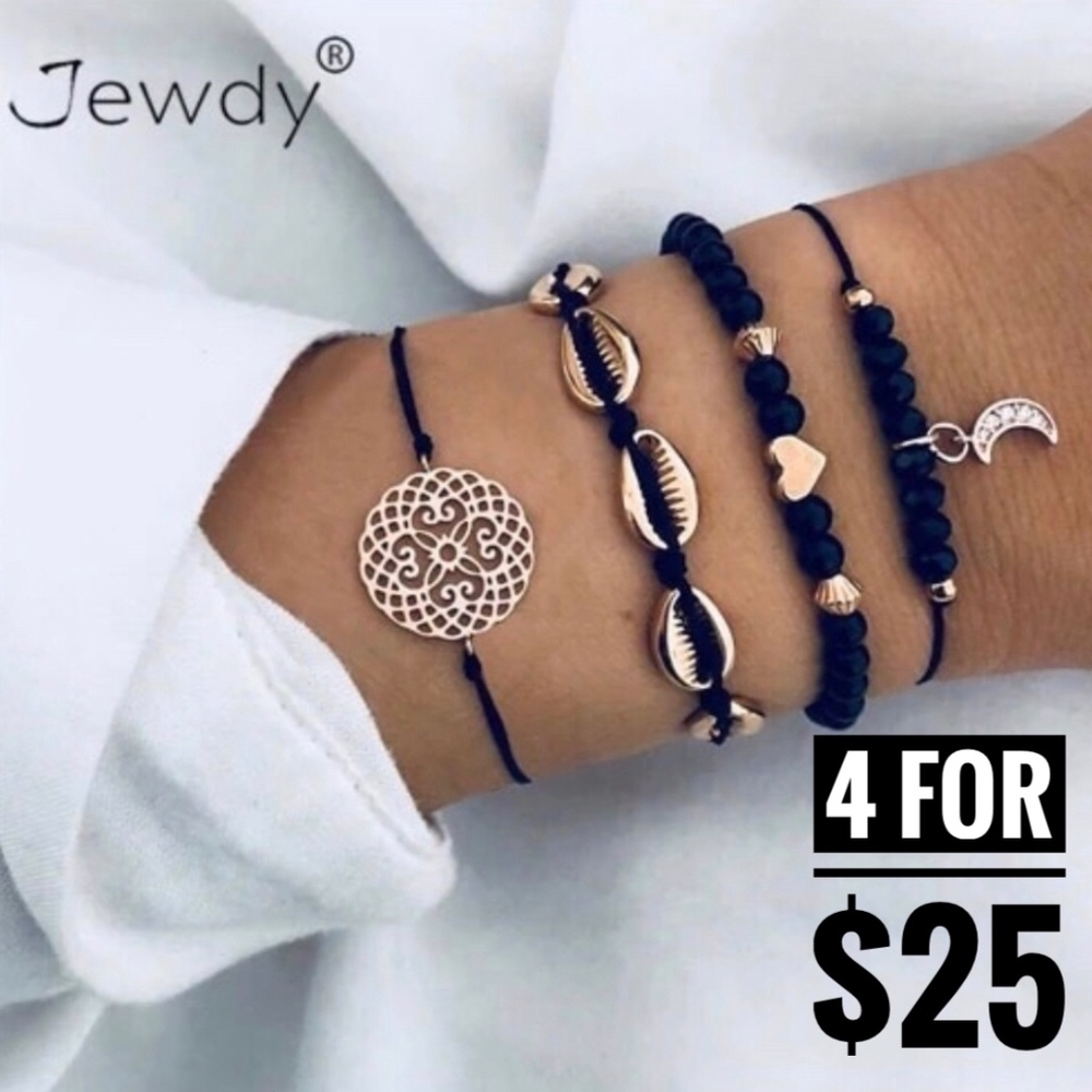 4 for $25 SALE!!!! 4 Piece Beaded Charm Bracelets - Picture 3 of 4